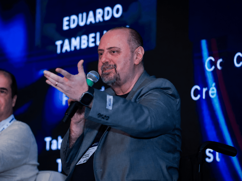 Palestra em evento da comunidade Tabelando